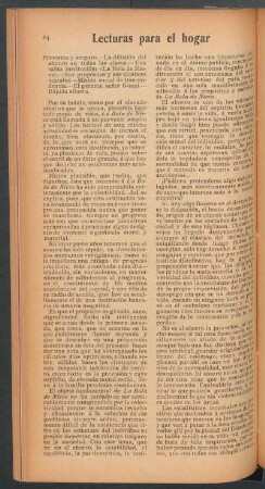 Lecturas para el hogar