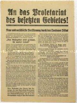 Flugblatt der KPD gegen den Dawes-Plan