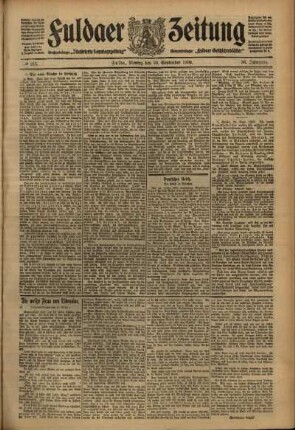 Ausgabe vom Montag, den 20. September 1909.