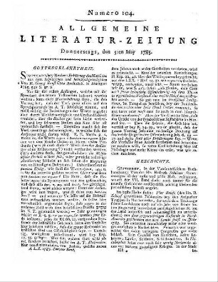 Stats-Anzeigen. Bd. 7, H. 25-26. Gesammelt ... von A. L. Schlözer. Göttingen: Vandenhoeck [1785]