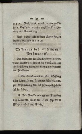 Messungen des praktischen Forstmannes