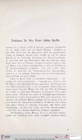 Professor Dr. Otto Ernst Julius Seyffer