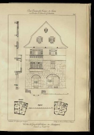 Wohn- & Geschäftshaus in Stuttgart. Details zu Tafel 45.