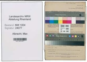 Entnazifizierung Max Albrecht , geb. 31.10.1900 (Hausmeister)