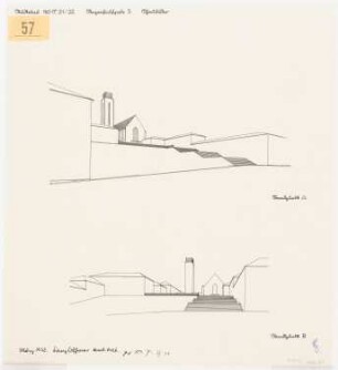 Städtebau, Stegreifaufgabe 5 Wintersemester 1931/32: Perspektivische Ansichten einer Kirche