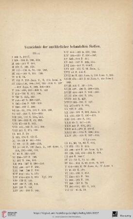 Verzeichnis der ausführlicher behandelten Stellen