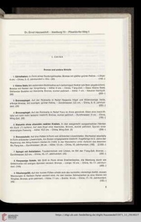 I. China (Nr. 1-219)