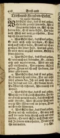 Trost- und Freuden-Lieder. - Lob- und Danck-Lieder.