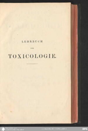 2: Lehrbuch der Toxicologie