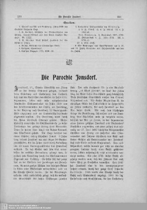 Die Parochie Jonsdorf