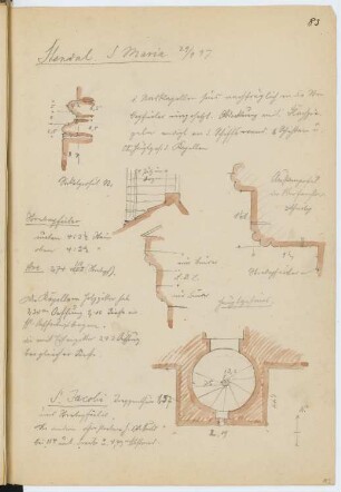 St. Marien, Stendal: Details (aus: Skizzen- und Fotoalbum 11)