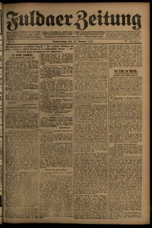 Ausgabe vom Donnerstag, den 13. Januar 1916.