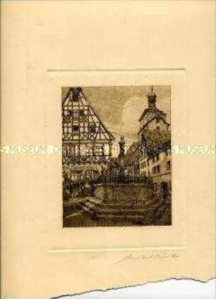 Seelbrunnen am Kapellenplatz in Rothenburg ob der Tauber
