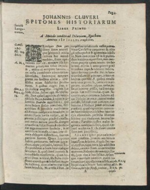 Liber Primus. A Mundo condito ad Diluvium, Epocham Annorum CIƆlƆCLVI. complectens