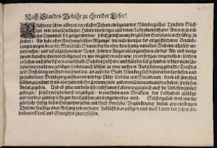 Nach Standes-Gebühr zu ehrender Leser!