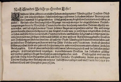 Nach Standes-Gebühr zu ehrender Leser!
