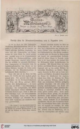 Vereinsmitteilungen Nr. 4 (Januar 1887)