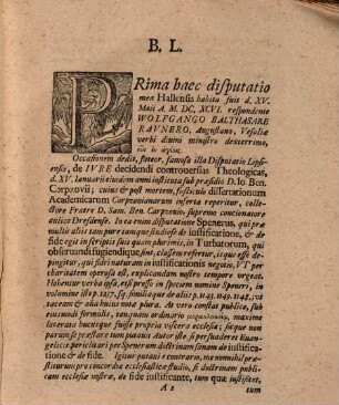 Diss. de insigni harmonia fidei, quae iustificat, et fidei, quatenus iustificare dicitur : Ex libris symbolicis concepta, et ad definitiones Concilii Tridentini, usumque etiam ecclesiae modernum a praesentissimum adplicata