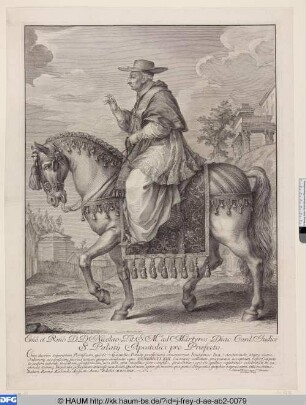 Papst Benedict XIII. zu Pferde