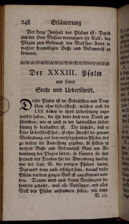 Der XXXIII. Psalm [...].