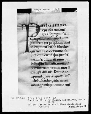 Festepistolar — Initiale P(aulus), Folio 5verso