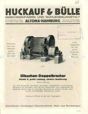 Ölkuchen-Doppelbrecher Modell G