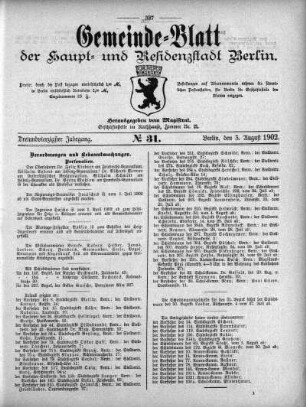 1902,31: No. 31, 3. August 1902