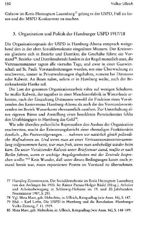 3. Organisation und Politik der Hamburger USPD 1917/18