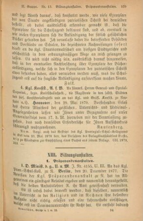XIII. Bildungsanstalten
