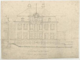 Thiersch, Friedrich von; München; Haus Pechmann - Ansicht, Schnitt