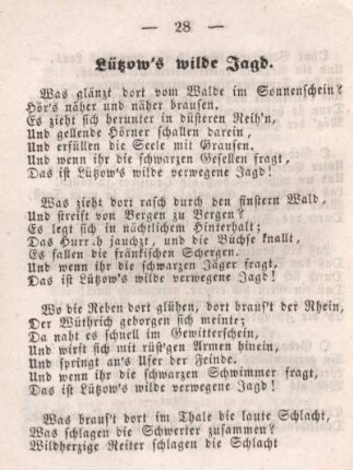 Lützow's wilde Jagd