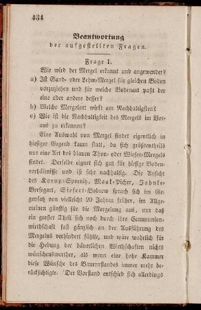 Beantwortung der aufgestellten Fragen