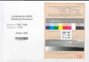 Entnazifizierung Willi Jenke , geb. 27.08.1907 (Kraftfahrer)