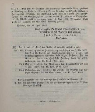 41. Ministerial-Bekanntmachung, den Wechsel in der Hauptagentur der Nürnberger Lebens-Versicherungs-Bank betreffend