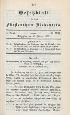 10. Januar-19. December = 38.-67. Stück