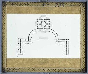 Sarego, Villa Trissino (unvollendet) : Grundriss, Projekt (Umzeichnung)