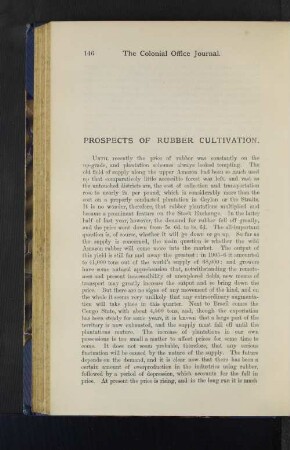 Prospects of Rubber Cultivation