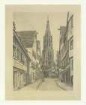 Blick von der Walfischgasse auf das Münster. Vor 1944