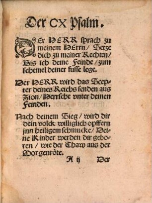 Der CX Psalm Dixit Dominus, gepredigt vnd ausgelegt