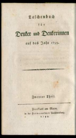 Th. 2: Ketzereyen aus allen Fächern des menschlichen Wissens alphabetisch geordnet und jedem Wahrheitsfreunde gewidmet