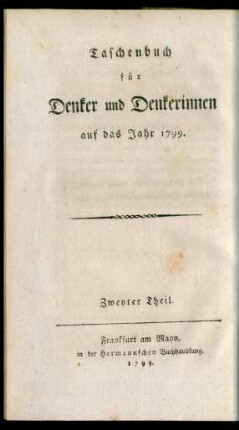 Th. 2: Ketzereyen aus allen Fächern des menschlichen Wissens alphabetisch geordnet und jedem Wahrheitsfreunde gewidmet
