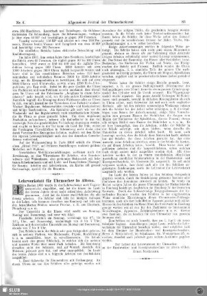 Lehrwerkstatt für Uhrmacher in Altona