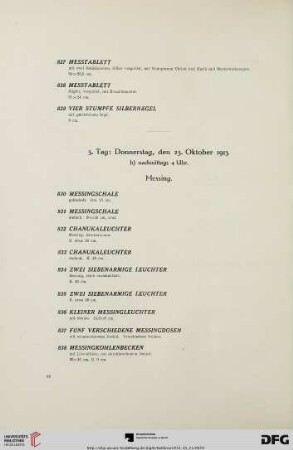 Donnerstag, nachmittags 4 Uhr (Nr. 830-943)