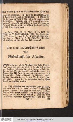 Von Wiederkunfft der Aspecten
