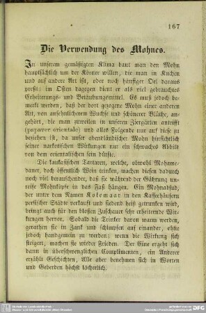 Die Verwendung des Mohnes