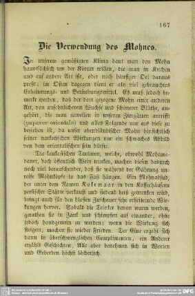 Die Verwendung des Mohnes