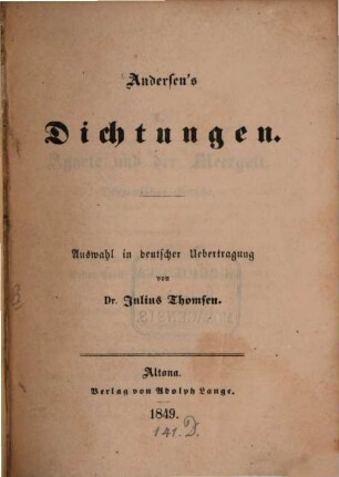 Andersen's Dichtungen