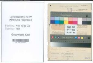 Entnazifizierung Karl Gosewisch , geb. 11.05.1903 (Angestellter)