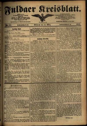 Ausgabe vom Mittwoch, den 14. März 1906.