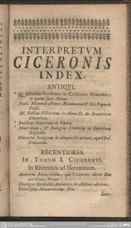 Index Ciceronis Index